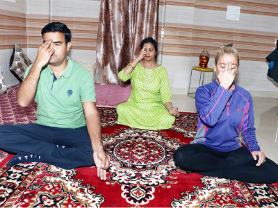 Performing Yoga With Dr Deepak Saklani